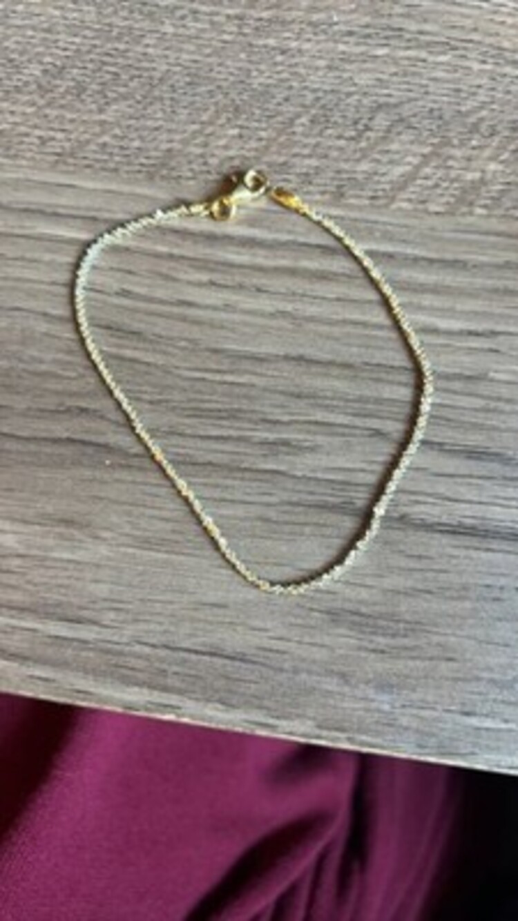 Gold Over Sterling Silver 8 Inch Bracelet